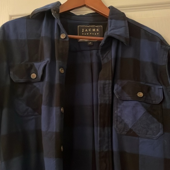 Men’s Blue & Black Jachs Flannel Shacket - Picture 3 of 4